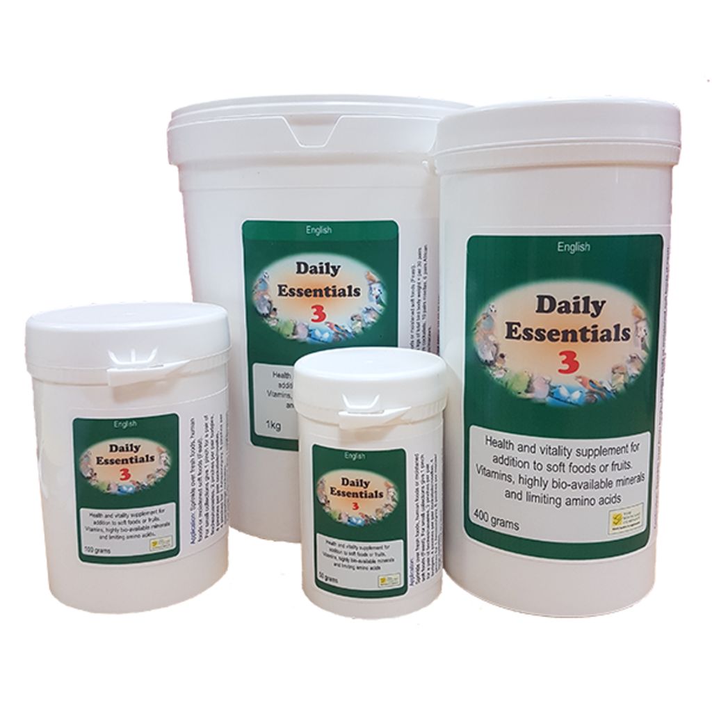 Birdcare Company Daily Essentials 3 - 50g | Zoars Ark Pet Superstore