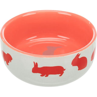 Trixie Ceramic Bowl With Rabbit Motif