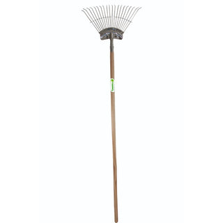 Country UF Stainless Steel Lawn Rake Ash Handle
