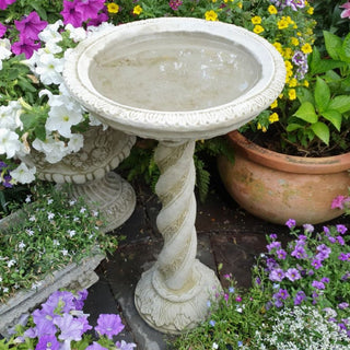 Sparta Tall Spiral Bird Bath
