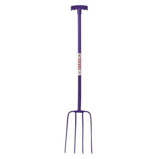 Red Gorilla 4 Prong Tubular Steel Manure Fork T Handle
