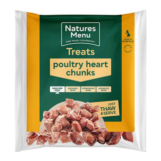 Natures Menu Frozen Raw Chews Chew Poultry Hearts