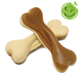 Veggie Dog Treats Dual Sided Twist Bones Peanut Butter