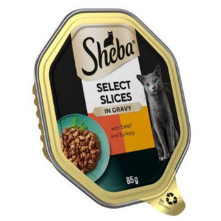 Sheba Cat Tray Select Slices Beef In Gravy