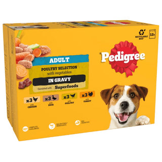 Pedigree Adult Wet Dog Food Poultry Selection in Gravy