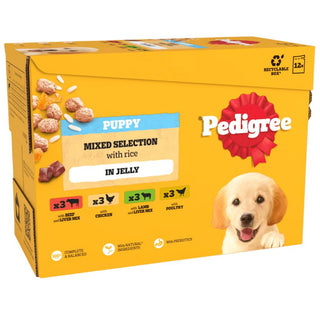Pedigree Puppy Wet Dog Food Mixed Selection in Jelly Pouch