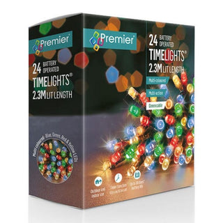 Premier 24 Multi Action Battery Operated LEDs With Timer