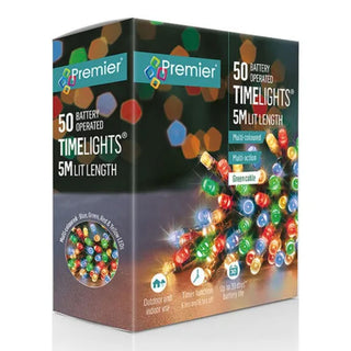 Premier 50 Multi Action Battery Operated LEDs Lights With Timer