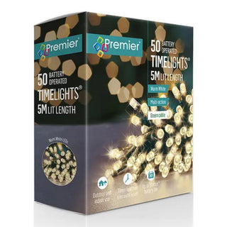 Premier 50 Multi Action Battery Operated LEDs Lights With Timer