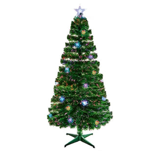Premier 1.5M Green Parcel LED Fibre Optic Tree
