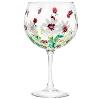 Flower Gin Glass Ladybirds