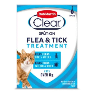 Bob Martin Clear Flea & Tick Spot On For Cats