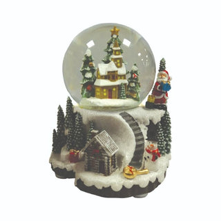 Three Kings Musical Village Snow Globe 12cm