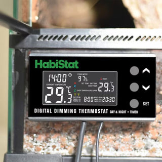 Habistat Digital Dimming Thermostat, Day/Night Timer 600w