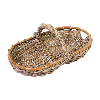 Grey Kubu Rattan Oval Trug Bassket