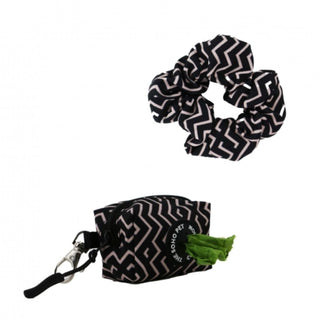 Zigzag Patterned Poop Bag and Scrunchie