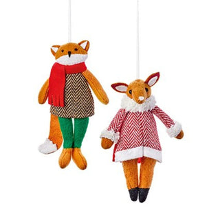 Fabric Mr and Mrs Fox 2 Assorted Red - Brown