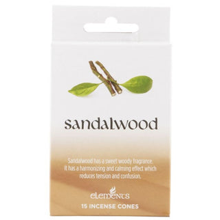 Elements Sandalwood Incense Cones