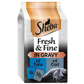 Sheba Fine & Fresh Cat Pouch Tuna & Cod In Gravy