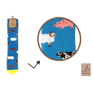 Bartleby Childs Welly Socks - Farmyard Friends