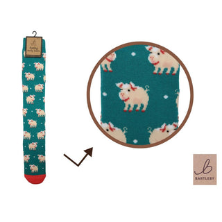 Bartleby Ladies Welly Socks - Cute Pig