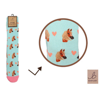 Bartleby Childs Welly Socks - Horse Love