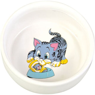 Trixie Ceramic Comic Cat With Bowl