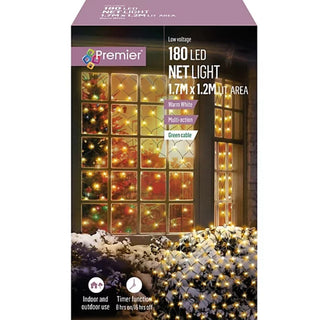 180 LEDs Multi Action Net Light Warm White