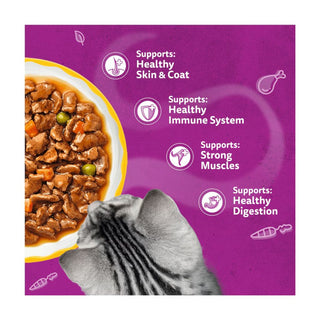 Whiskas 1+ Cat Pouches Aromatic Poultry In Gravy