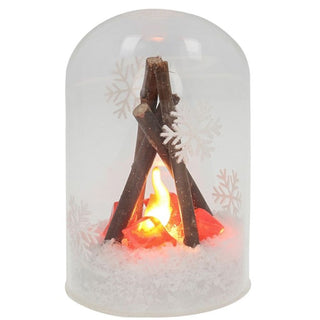 Frosty Xmas Cosy Fire Dome