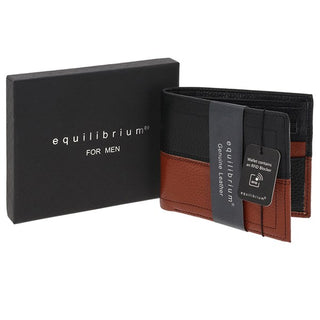 Equilibrium For Men Two Tone RFID Leather Wallet