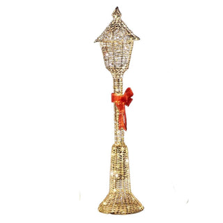 Three Kings GlitterTwist Gold Lamp Post 120cm