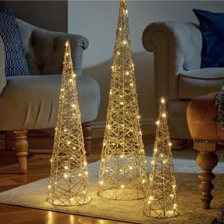 Three Kings Gold Weave Treebelisks - Set of 3