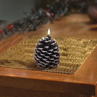 Three Kings Wax LED Candle - Pine Cone