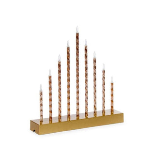 Three Kings 9 LED Candle Bridge - Gold