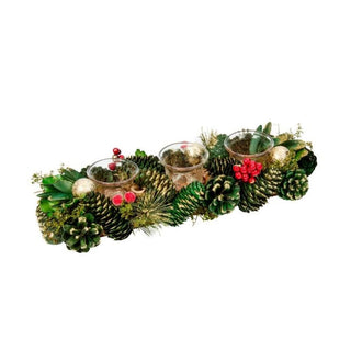 Three Kings Bauble Pine Trio Candle Holder