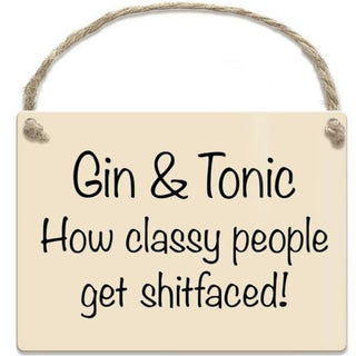Gin & Tonic Mini Metal Sign
