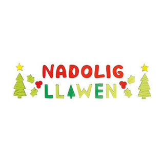 Nadolig Llawen Slogan Jelly Window Cling