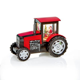 Battery Operated Lit Musical Tractor with Santa Water Spinner