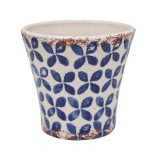 Porto Blue Tile Tapered Planter