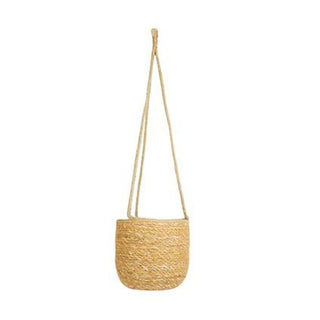 Odda Hanging Natural Woven Lined Planter