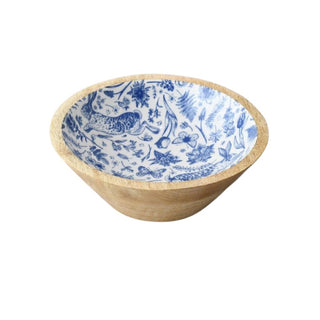 Enamel Blue Floral Bowl