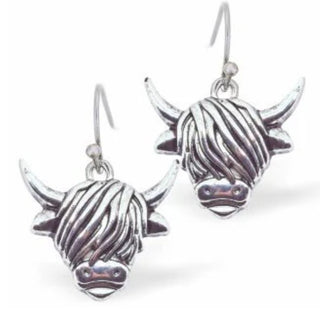 Highland Cow Drop Earrings