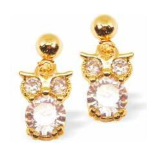 Byzantium Baby Owl Earrings with crystal embellishment