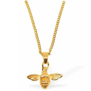 Byzantium Gold Plated Cute Bee Necklace