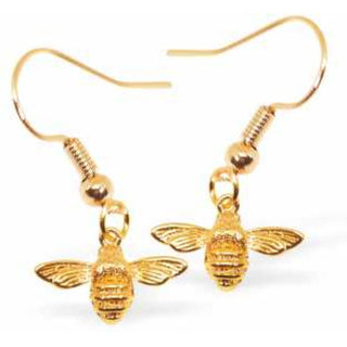 Byzantium Gold Plated Cute Bee Earrings
