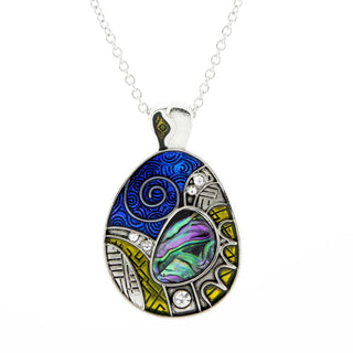 Byzantium Paua Shell Aztec Necklace