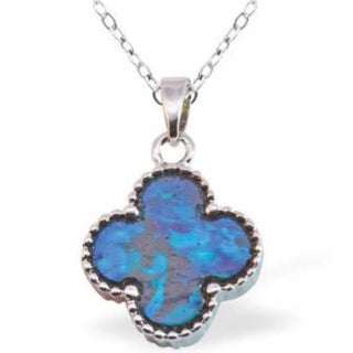 Byzantium Paua Shell Clover Necklace