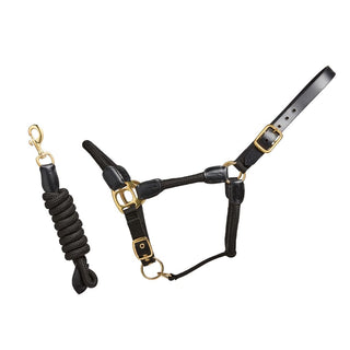 Cameo Rope Leather Halter & Rope