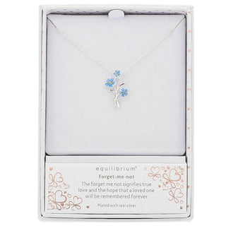 Forget Me Not Silver Plated Posy Necklace